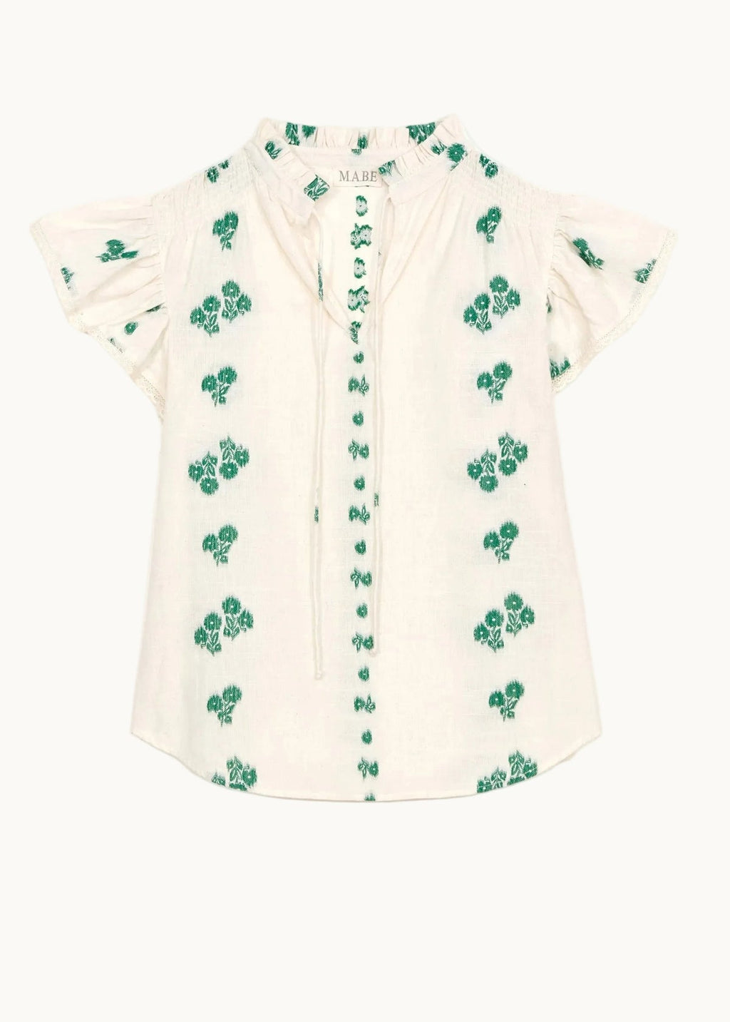 Iris Woven Frill S/S Top