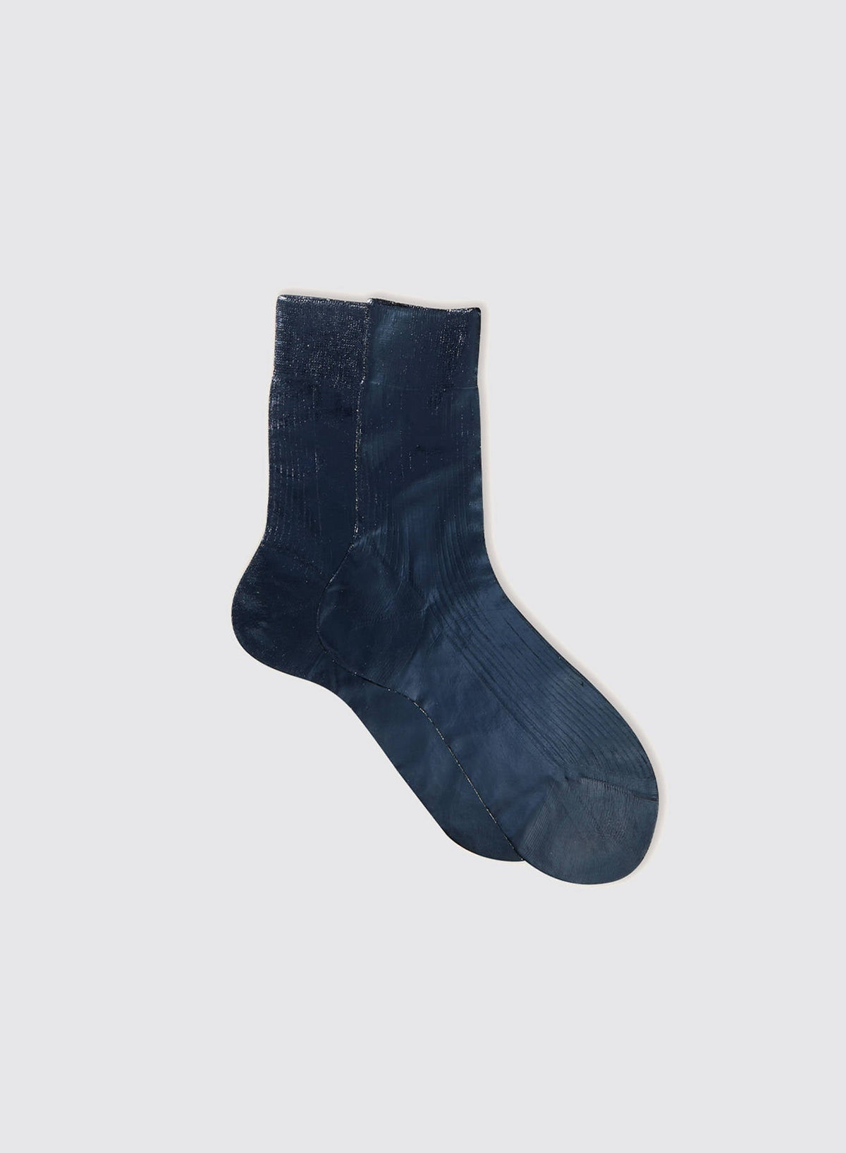 One Ribbed Laminated Socks
