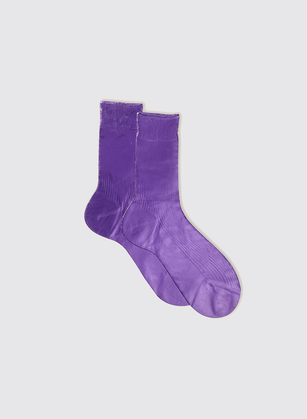 One Ribbed Laminated Socks