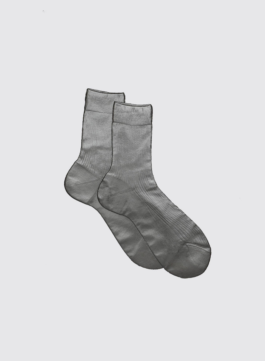 One Ribbed Laminated Socks
