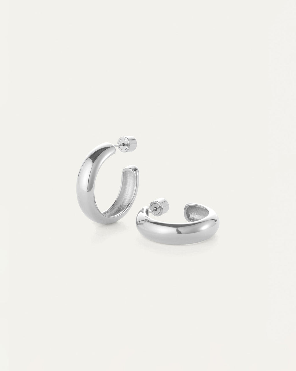 Staple Hoops Medium Platinum