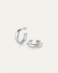 Staple Hoops Medium Platinum