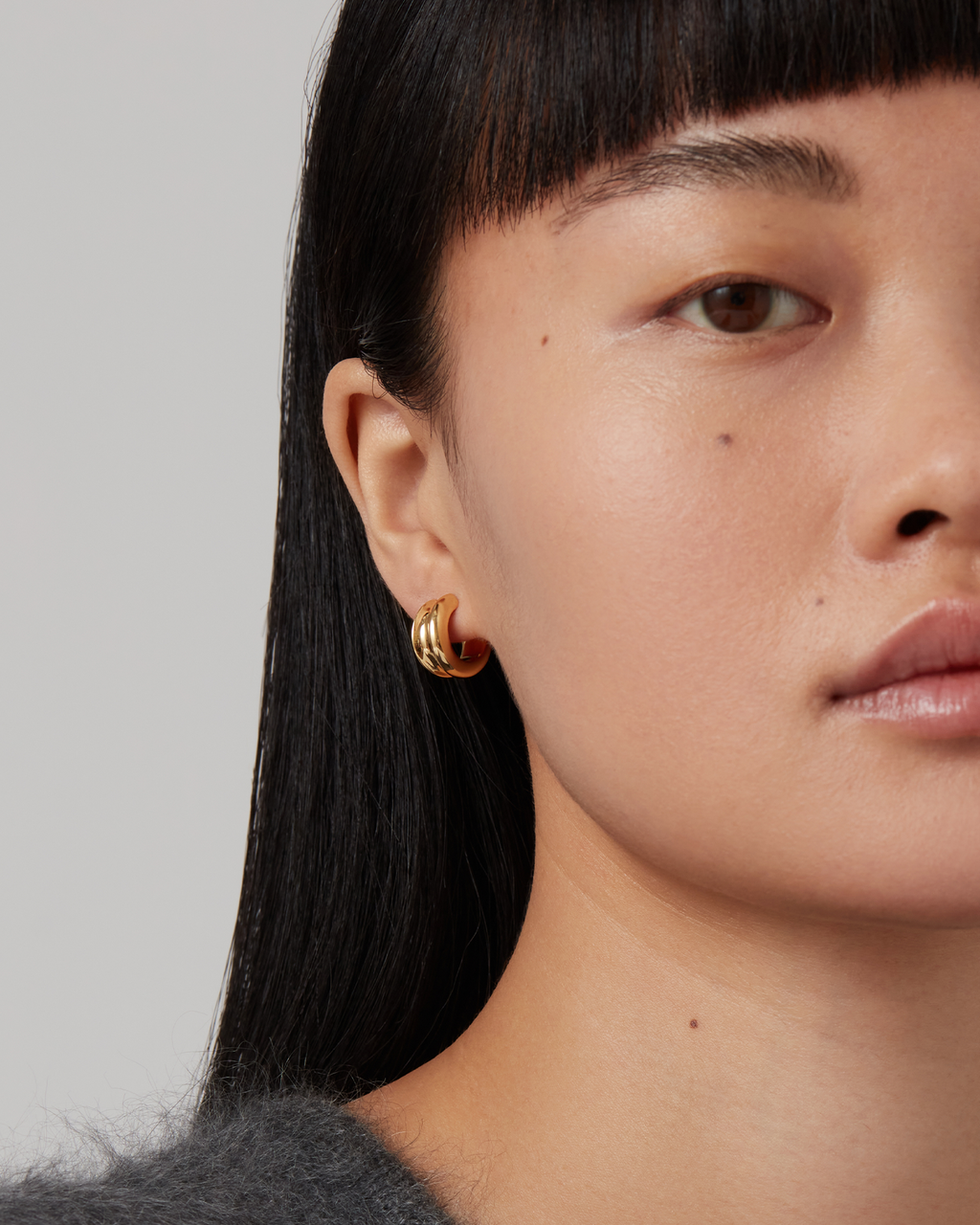 Mini Lennon Hoops Gold
