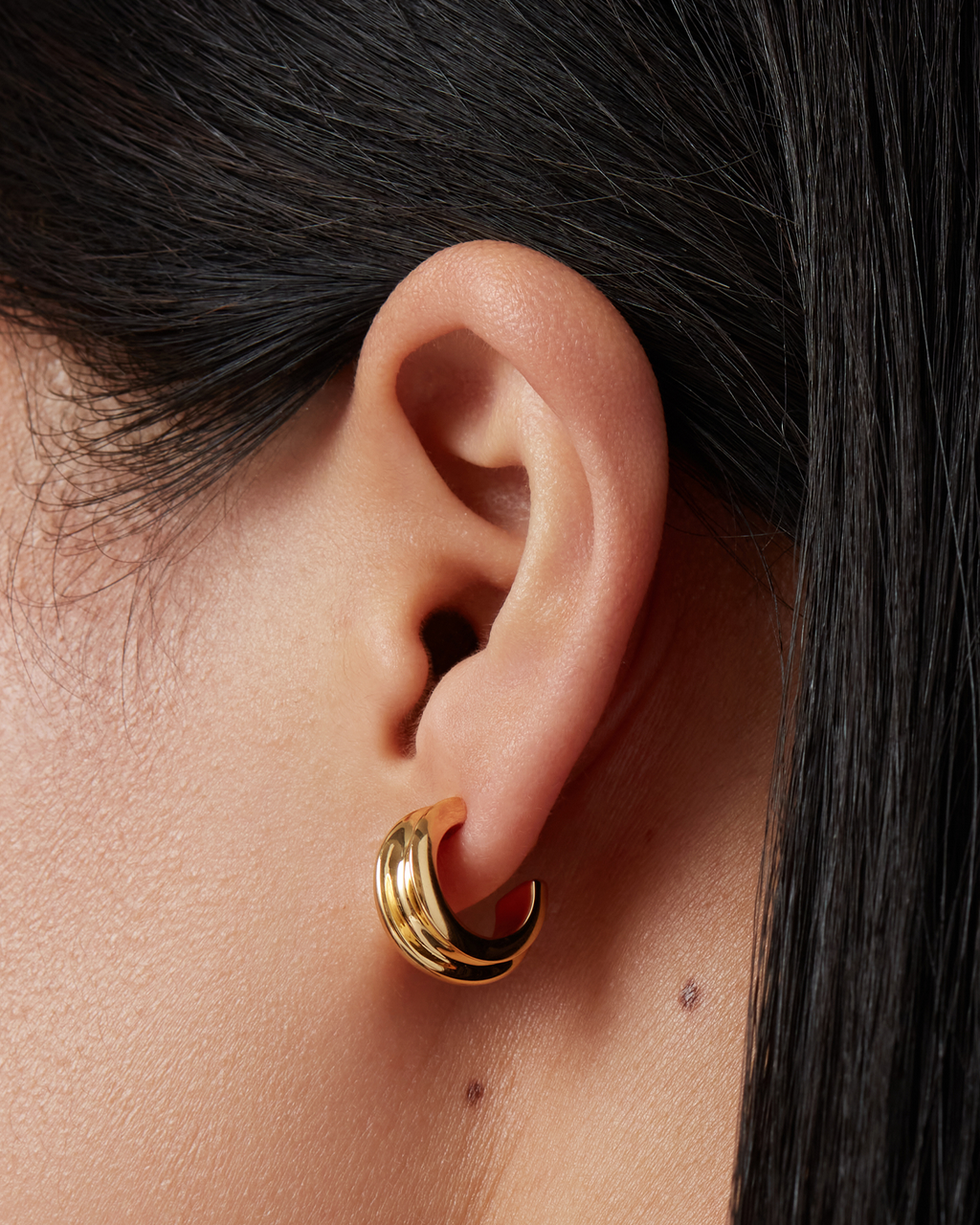 Mini Lennon Hoops Gold