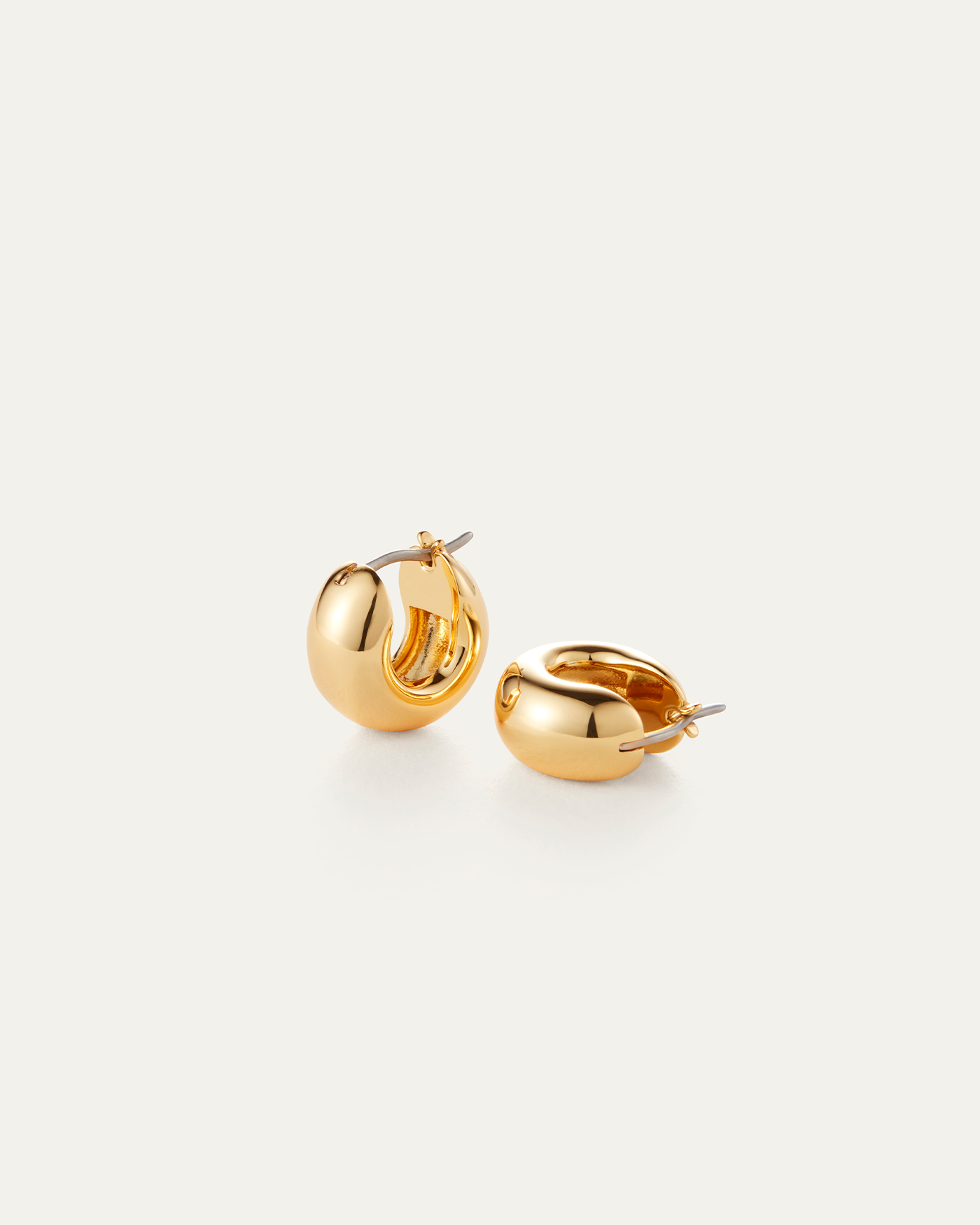 Mini Tome Hoop Earrings - Gold