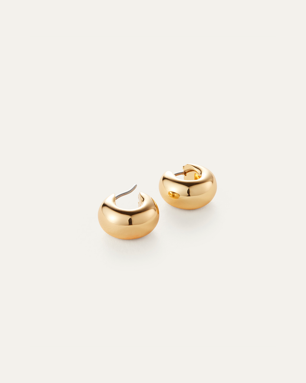 Mini Tome Hoop Earrings - Gold