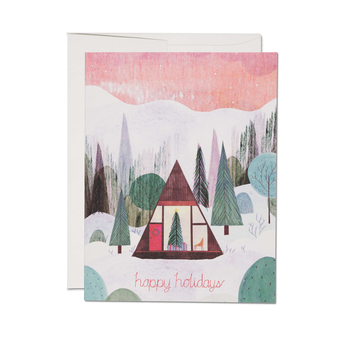 Modern Cabin Holiday Card