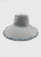 Canvas Packable Hat - Navy Stripe