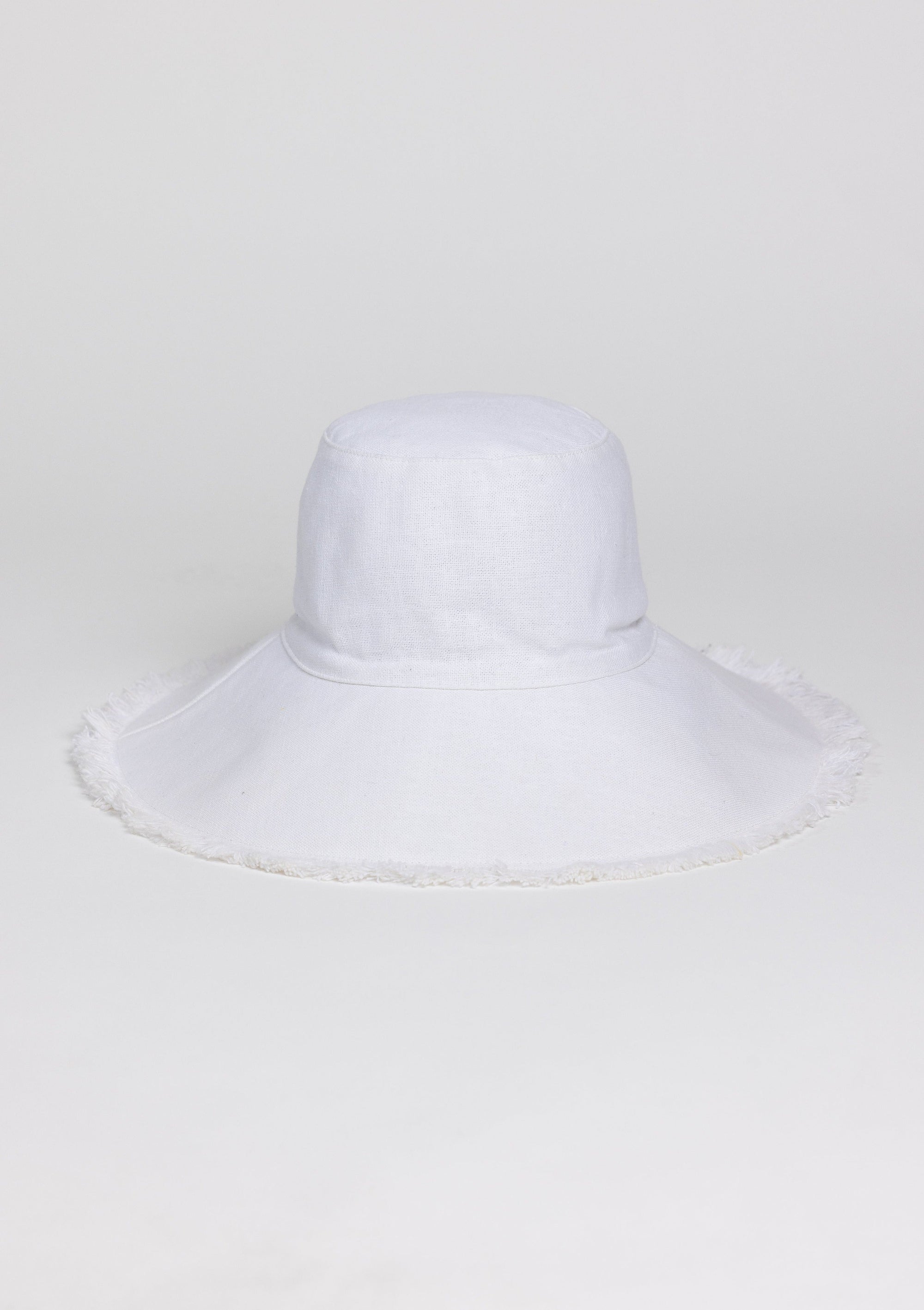 Canvas Packable Hat - White