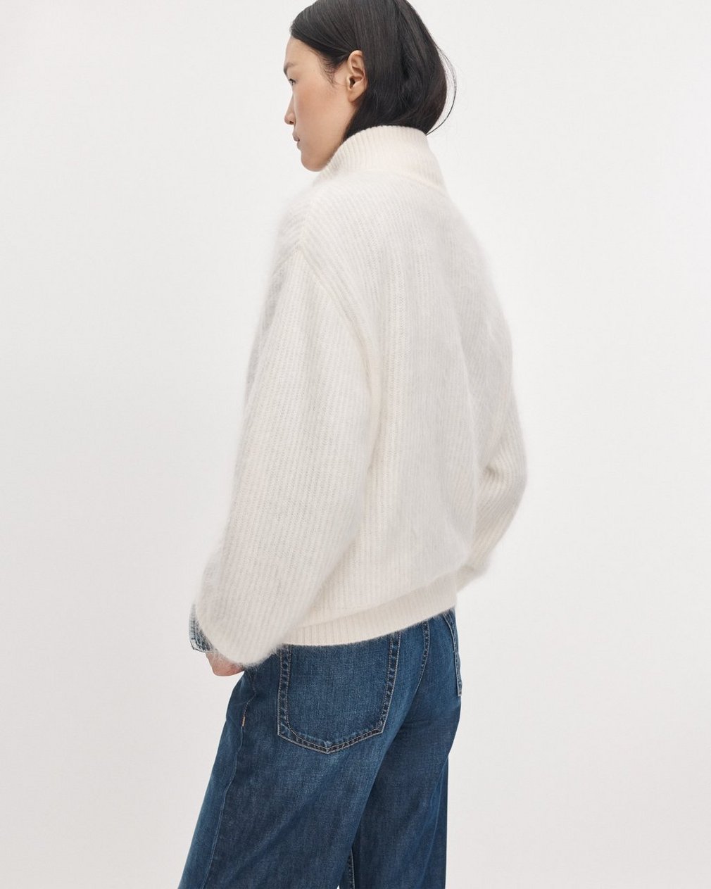 Jada Cashmere Full Zip Ivory