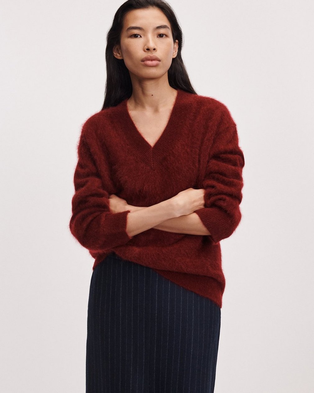 Jada Vneck Pomegranate