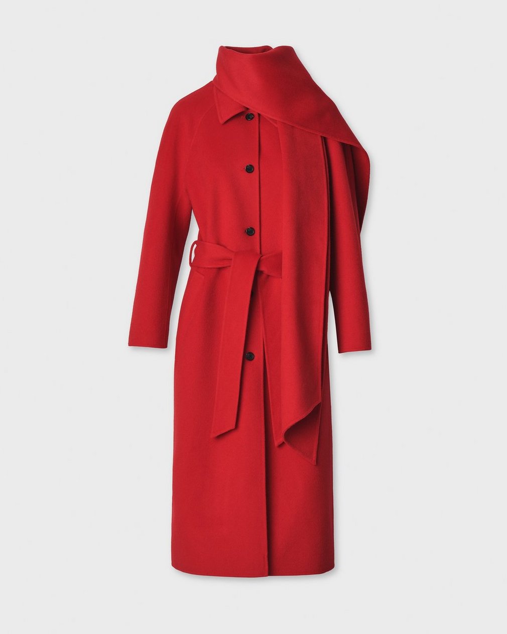Julian Scarf Long Coat Red
