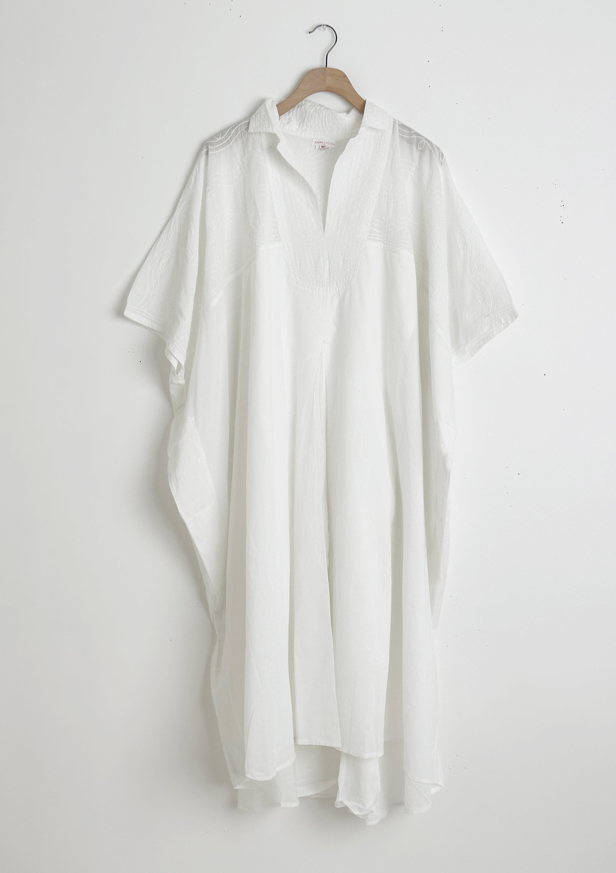 Embroidered Kaftan - White