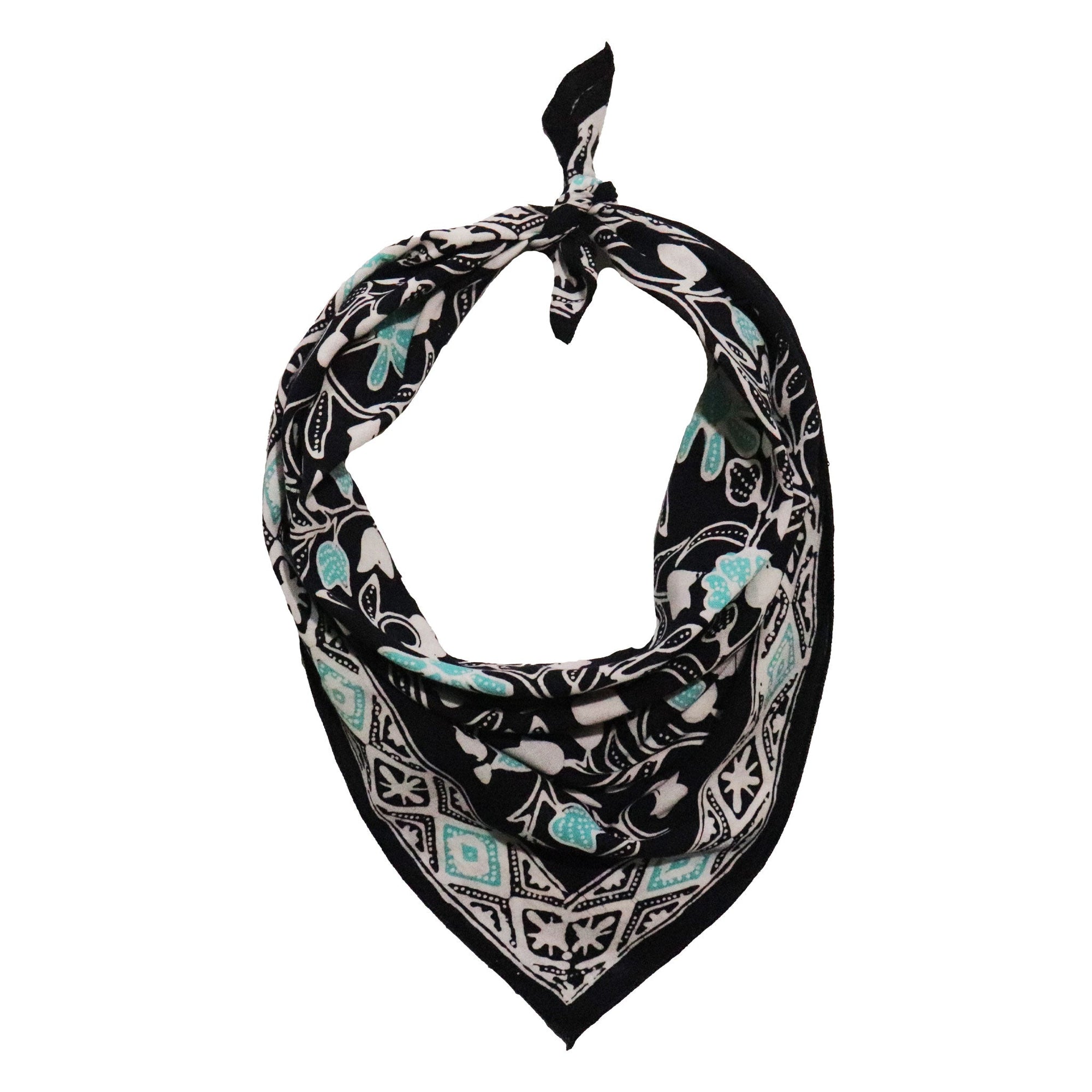 Hand Dyed Batik Bandana - Blue/Navy