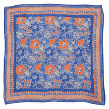 Load image into Gallery viewer, Hand Dyed Batik Bandana - Blue/Orange
