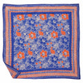 Hand Dyed Batik Bandana - Blue/Orange