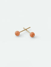 Load image into Gallery viewer, Coral Stud 14KT single
