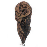 Ladder Cashmere Scarf - Brown