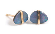 14k Bezel Freeform Australian Opals Pair
