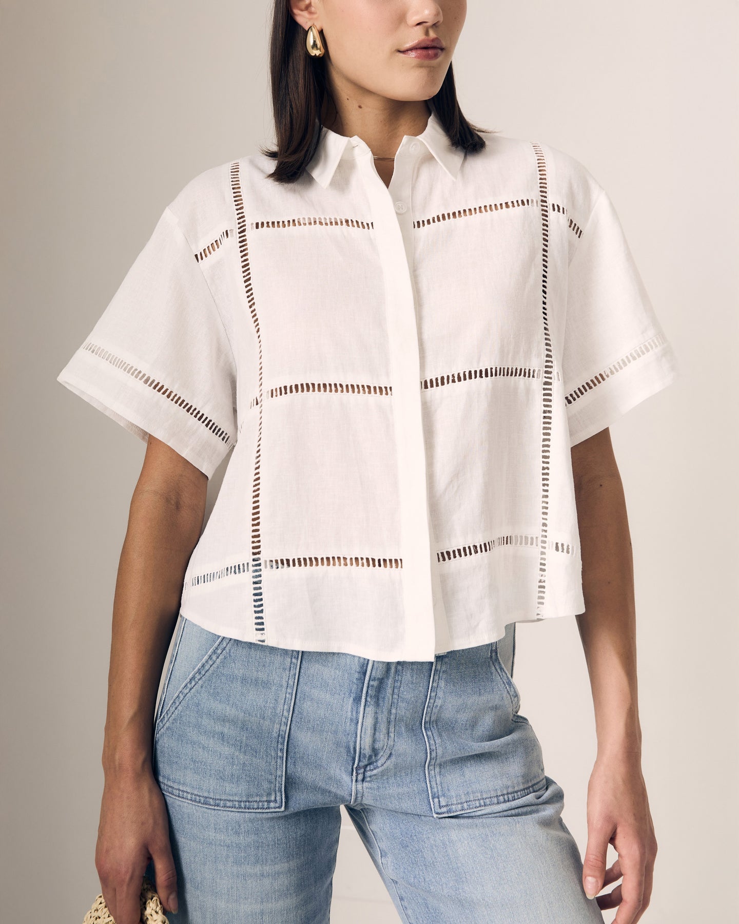 Linen Eyelet Shirt