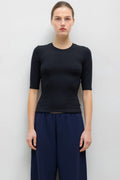 Lauren Mid Sleeve Tee Black