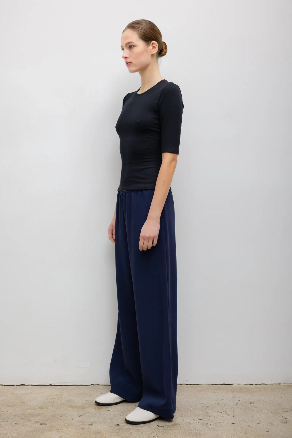 Lauren Mid Sleeve Tee Black