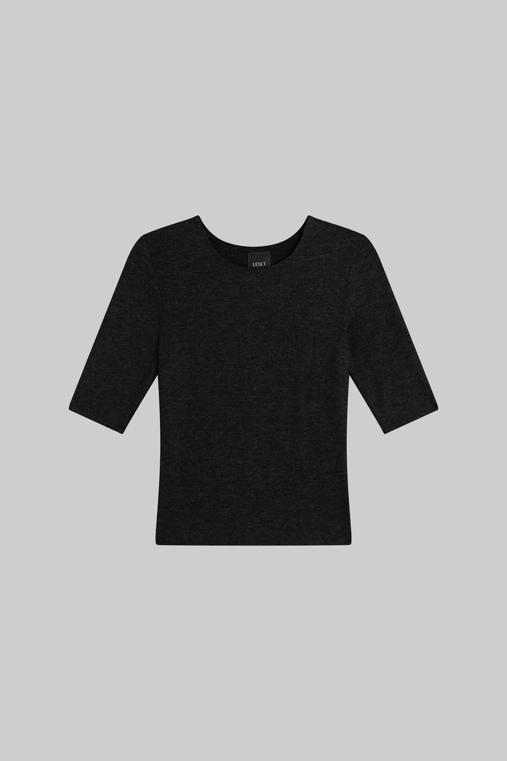 Lauren Mid Sleeve Tee Black