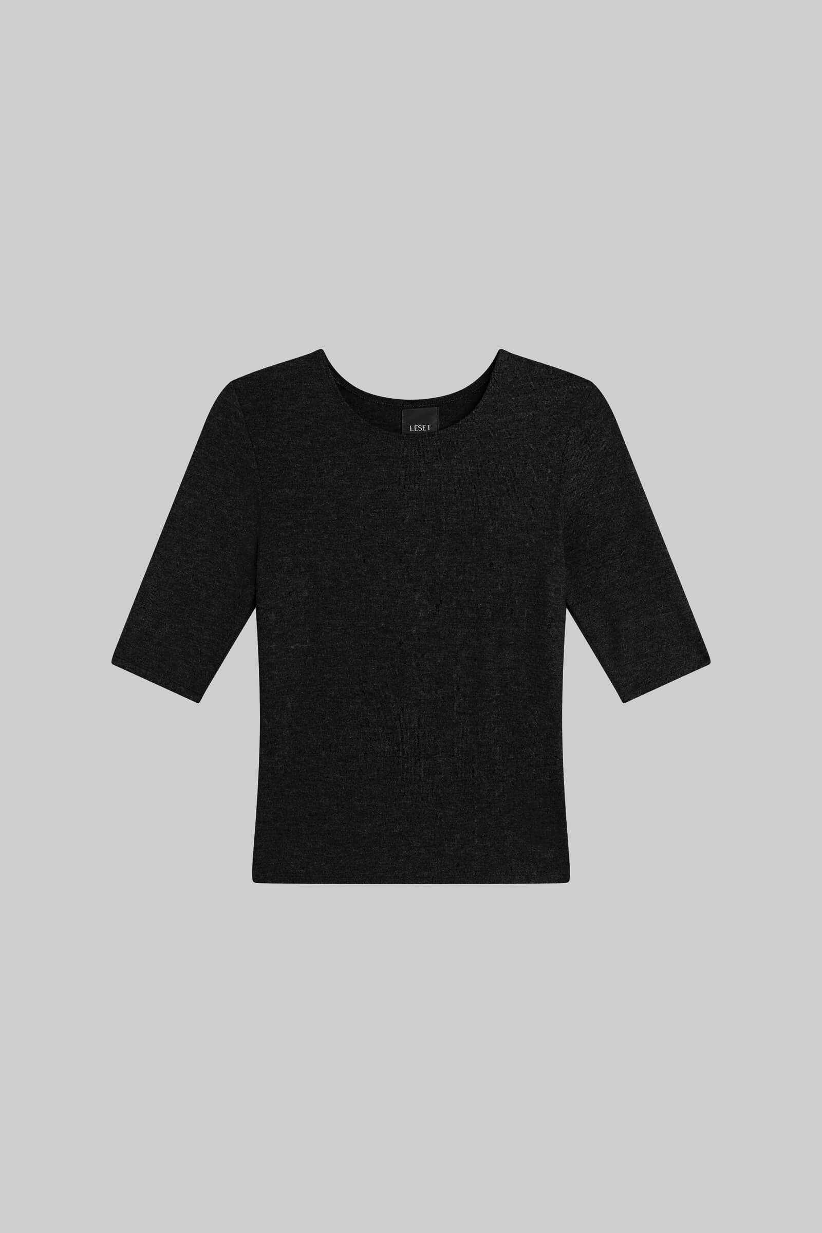 Lauren Mid Sleeve Tee Black