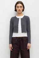 Lauren Crop Cardigan II - Charcoal