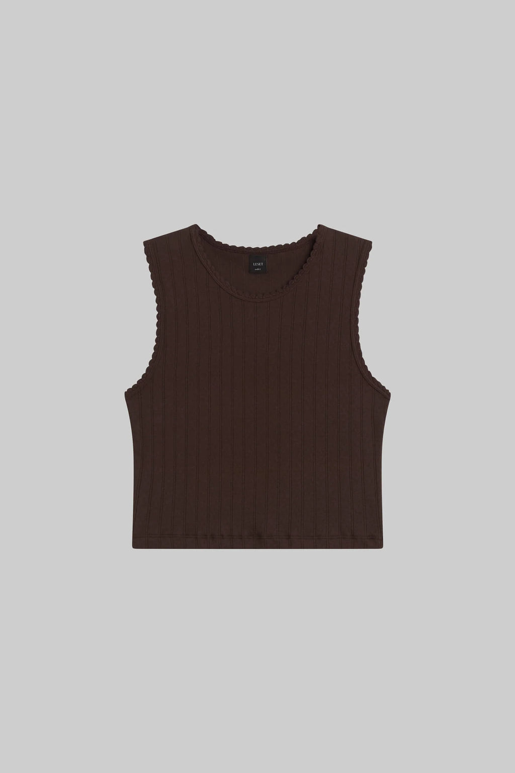 Pointelle Sleeveless - Choco