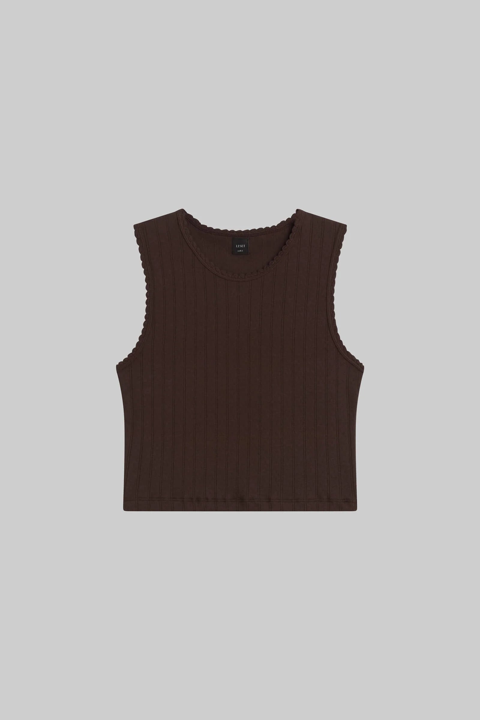 Pointelle Sleeveless - Choco