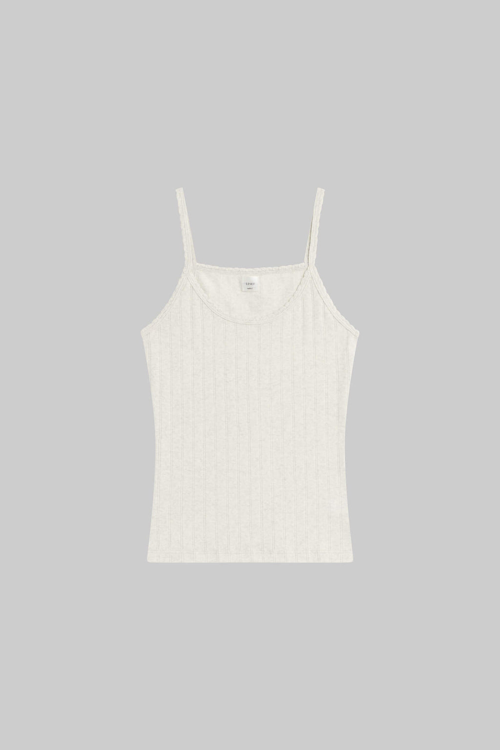 Pointelle Tank Top White