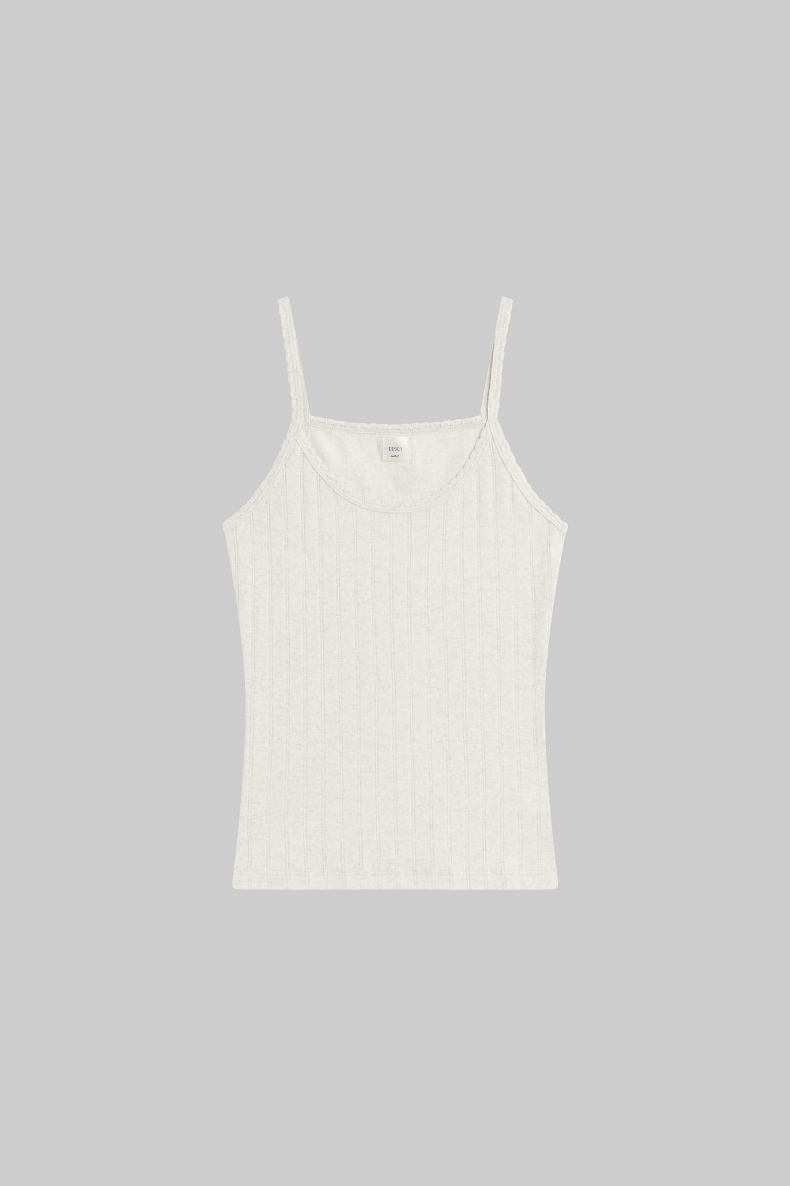 Pointelle Tank Top White