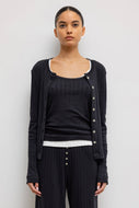 Pointelle Classic Crew Cardigan