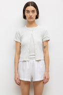 Pointelle Cardigan Grey
