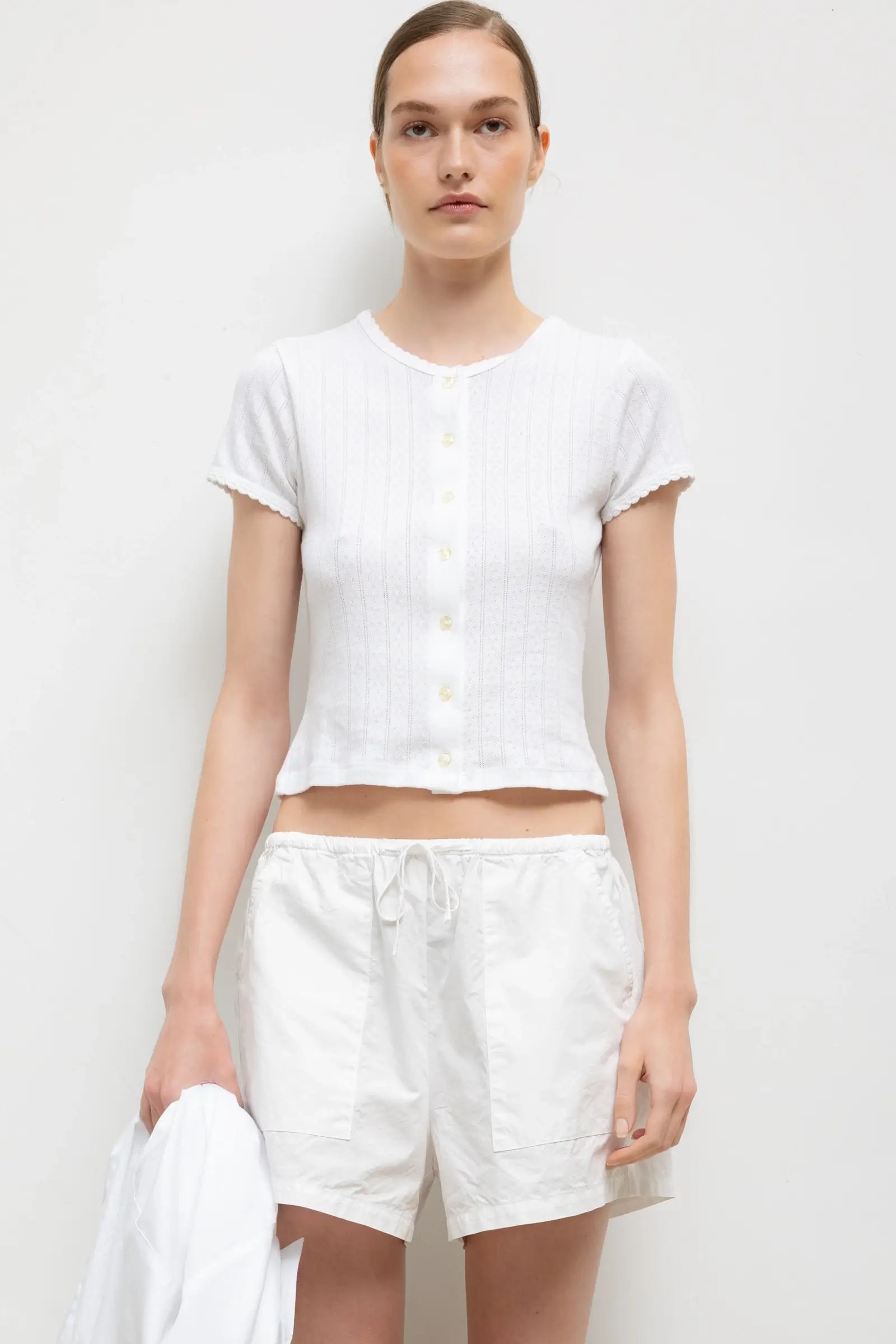 Pointelle S/S Cardigan