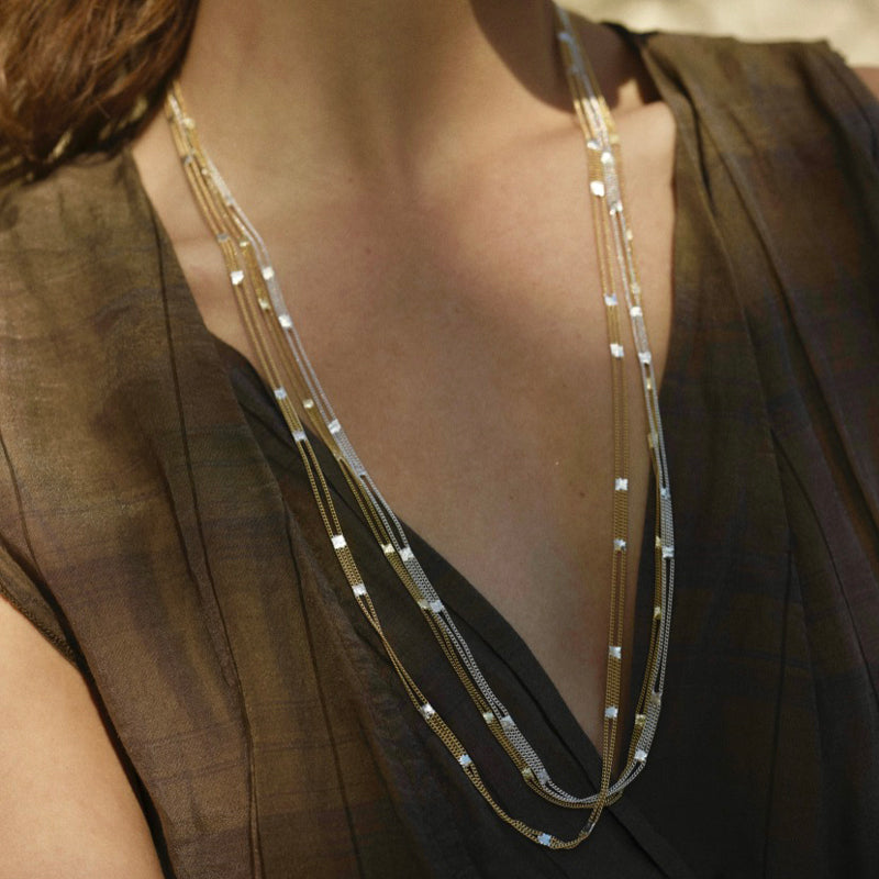 Ladder Necklace - Brass Chain
