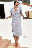 Francina Caftan Blue Floral
