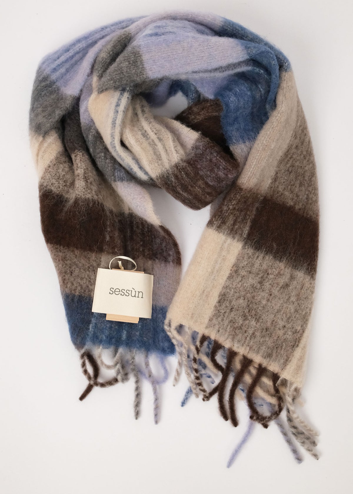 Lucio Scarf Blue Checks