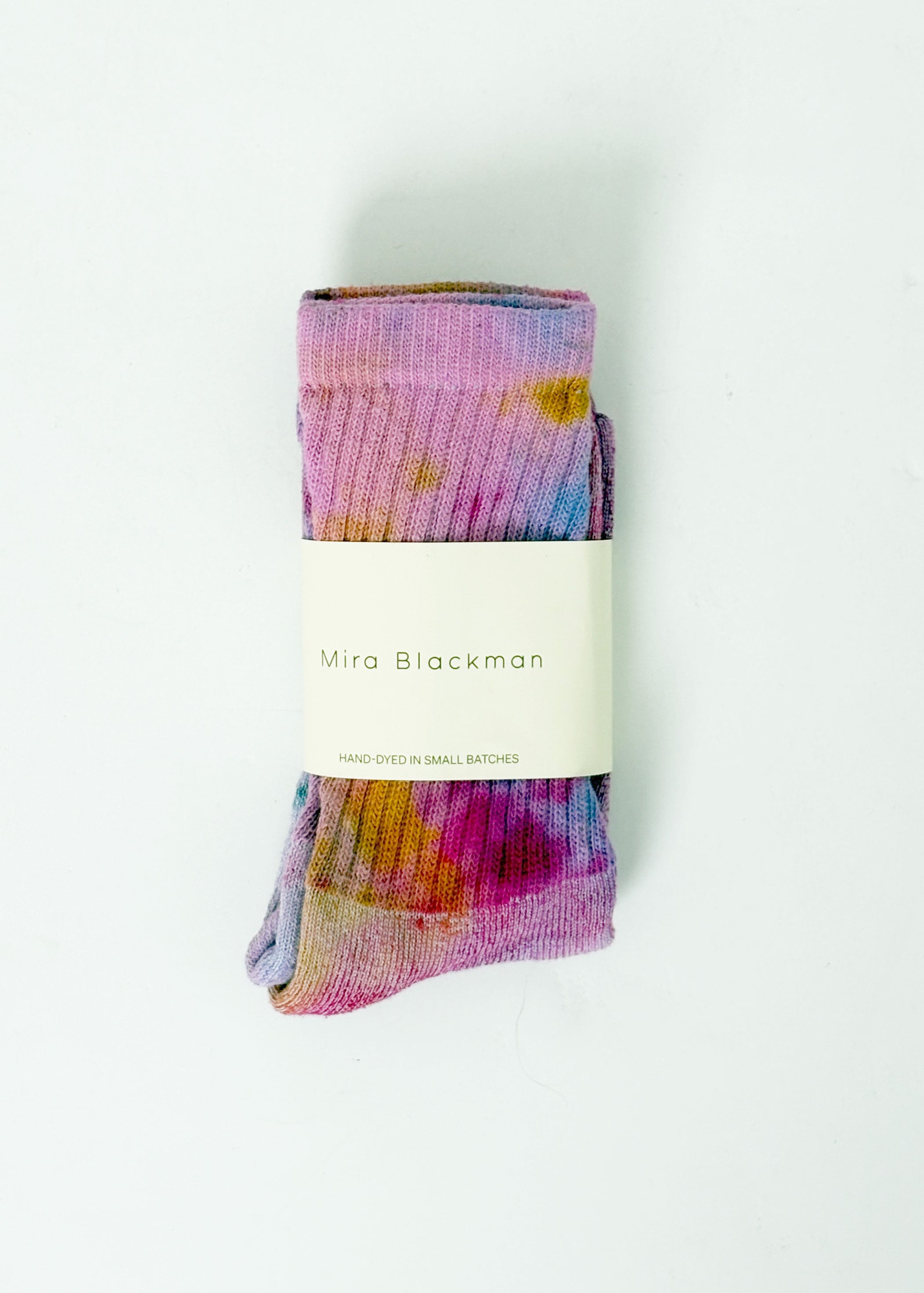 Hand Dyed Organic Crew Socks