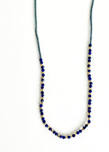 Load image into Gallery viewer, Lapis &amp; Gold Filled Seed Necklace
