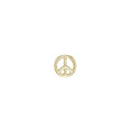 9ct YG Peace Symbol Stud Butterfly