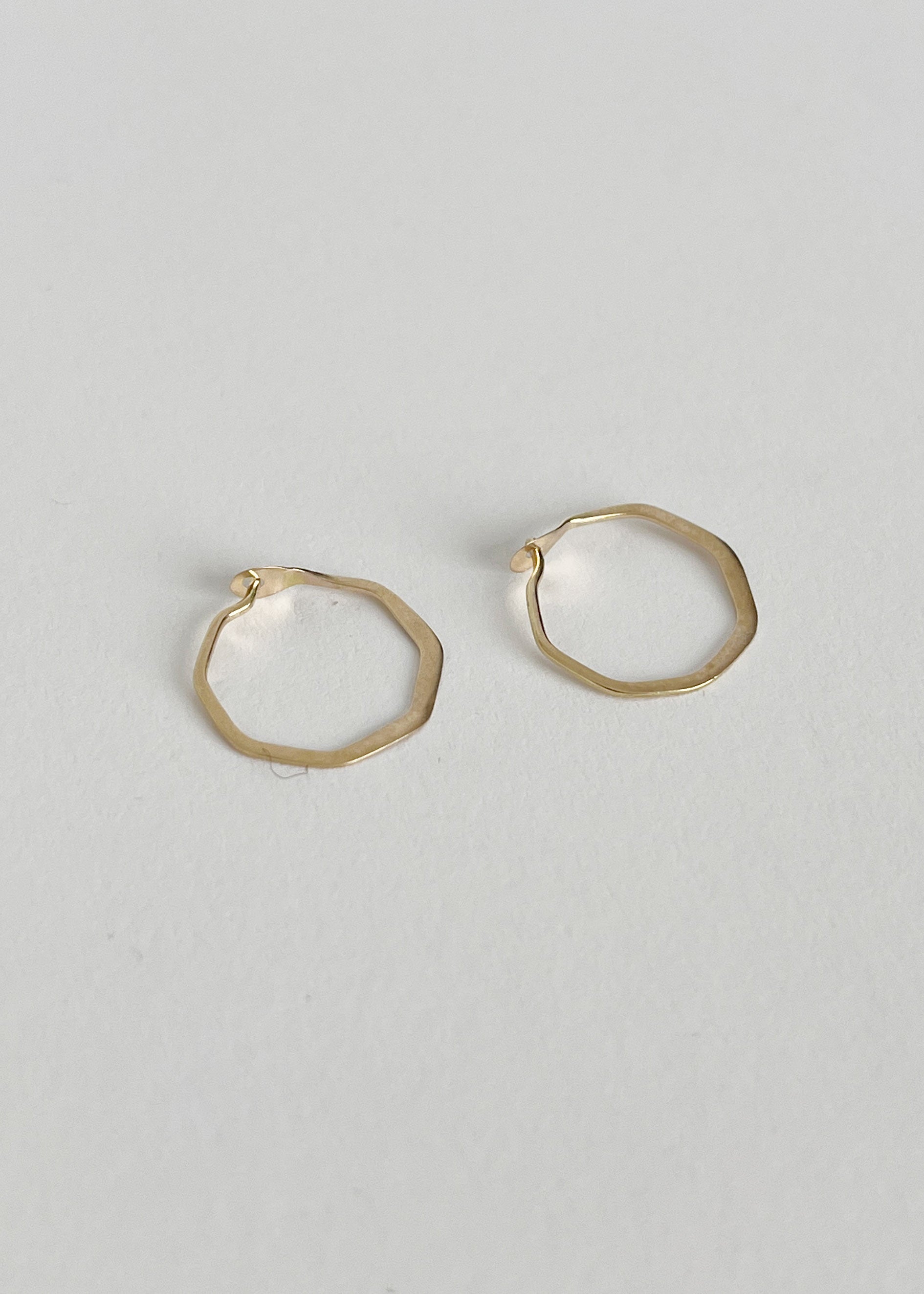 14k XS Octagon Hoops