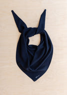 Merino Wool Triangle Scarf - Large Plain Navy