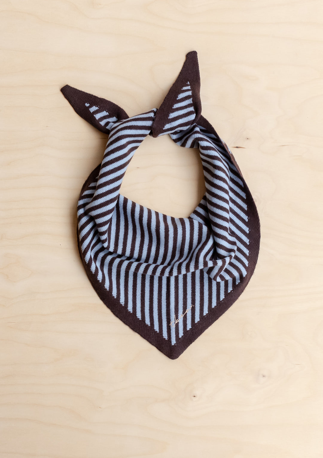 Merino Wool Triangle Scarf- Patterned
