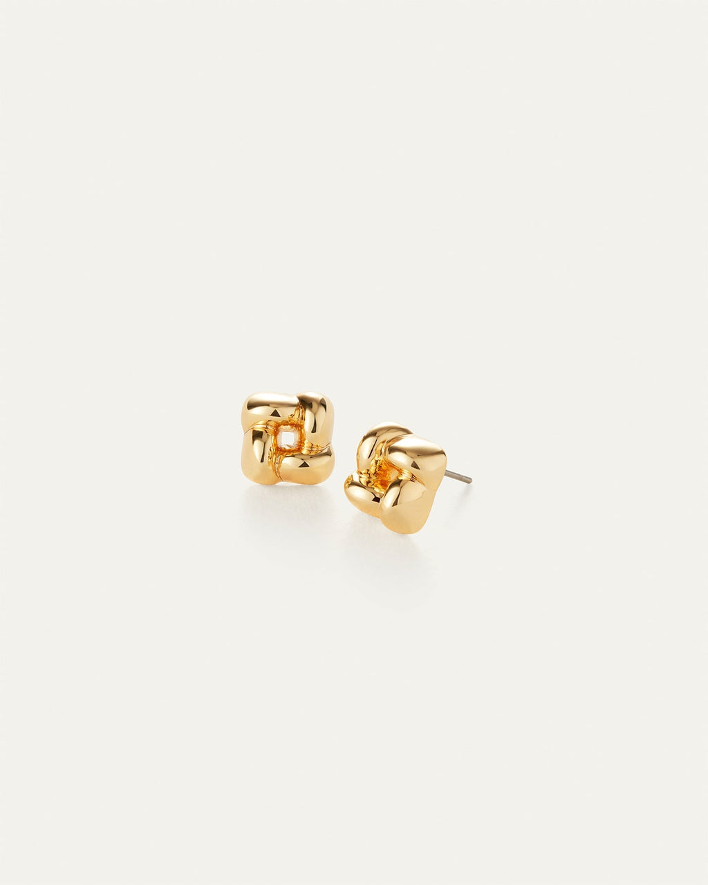 Mini Woven Square Earrings
