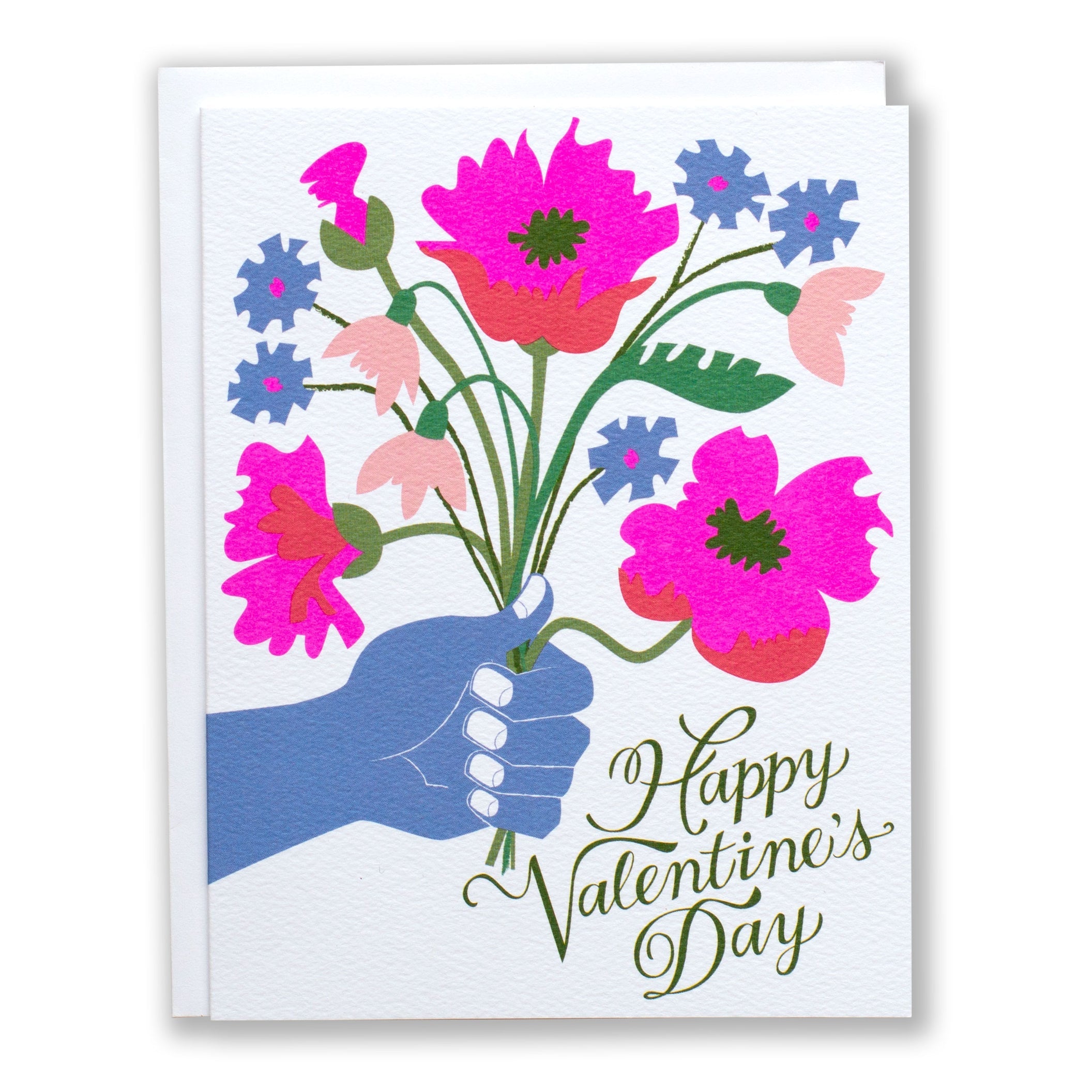 Valentine Hand & Bouquet Card