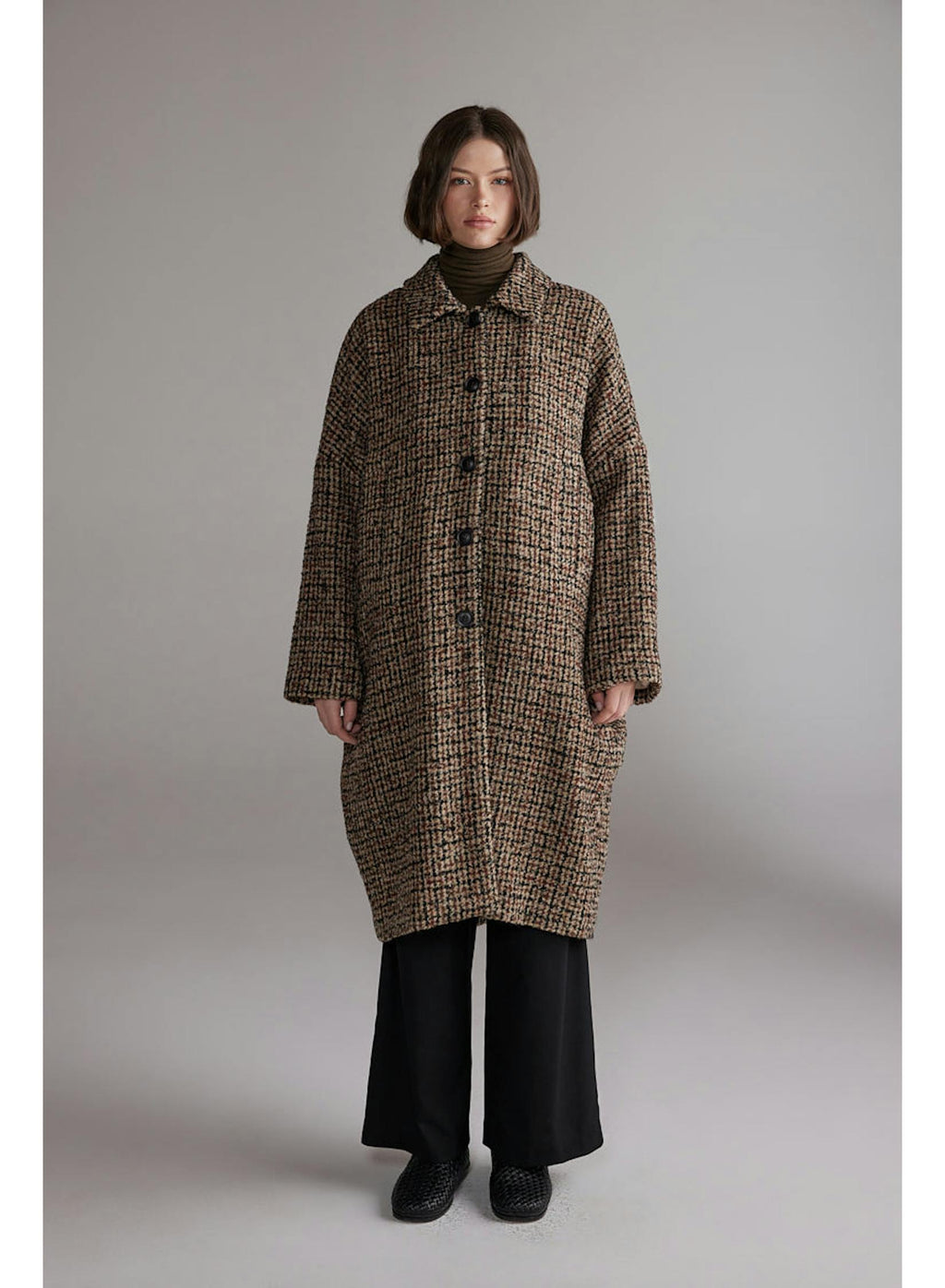 Wool Tweedy Overcoat