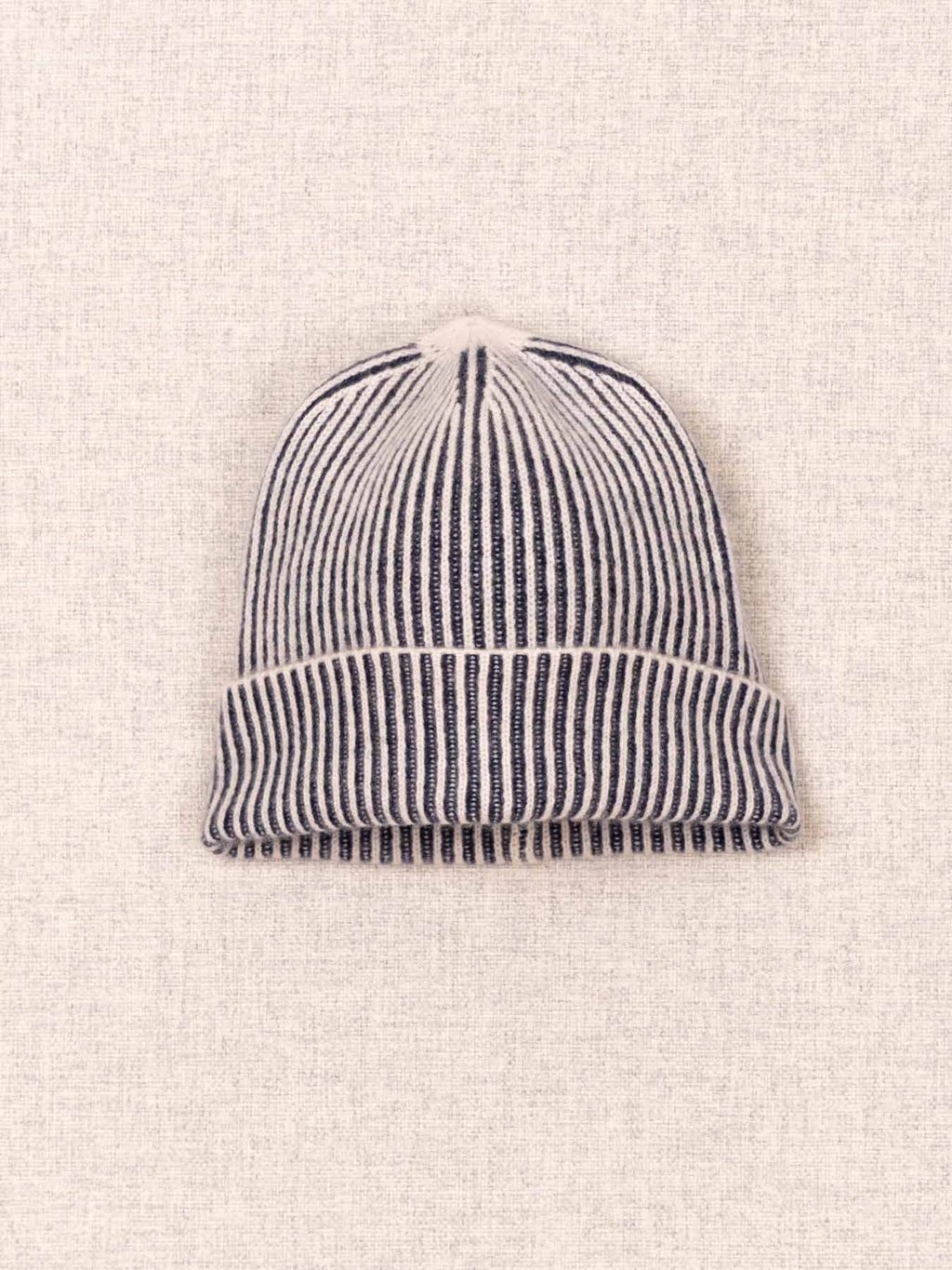 Cashmere Seafarer Ribbed Beanie