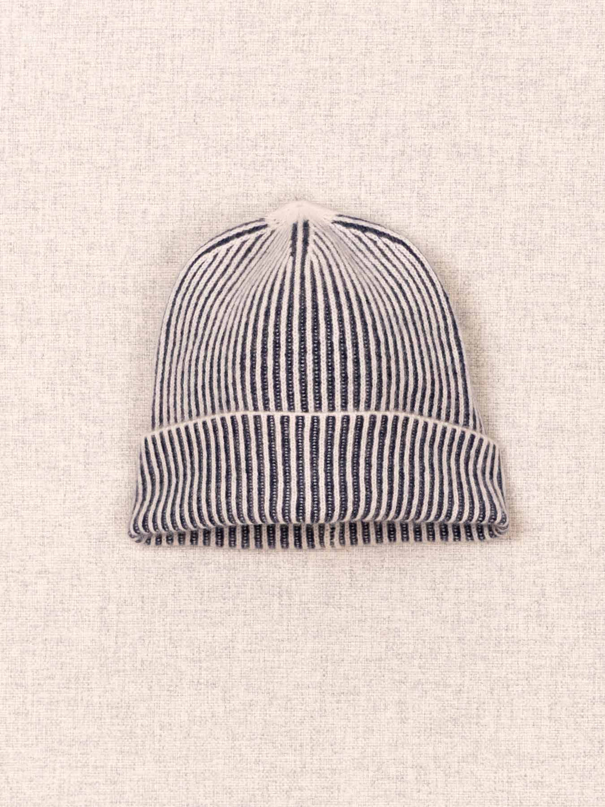 Cashmere Seafarer Ribbed Beanie